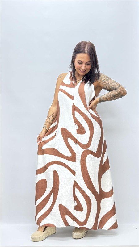 VESTIDO ARANTXA MARRON 2