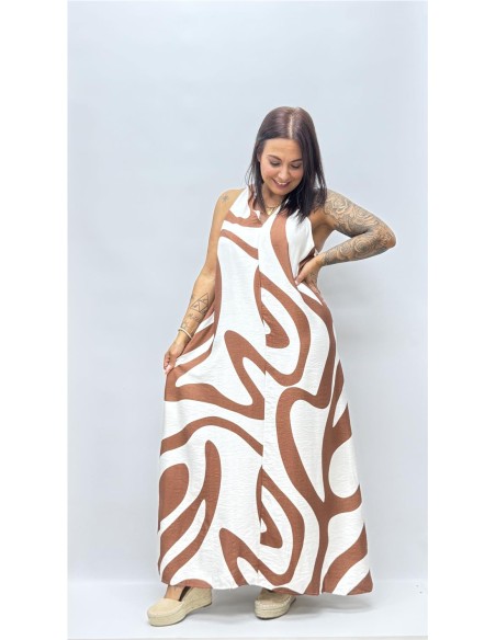 VESTIDO ARANTXA MARRON