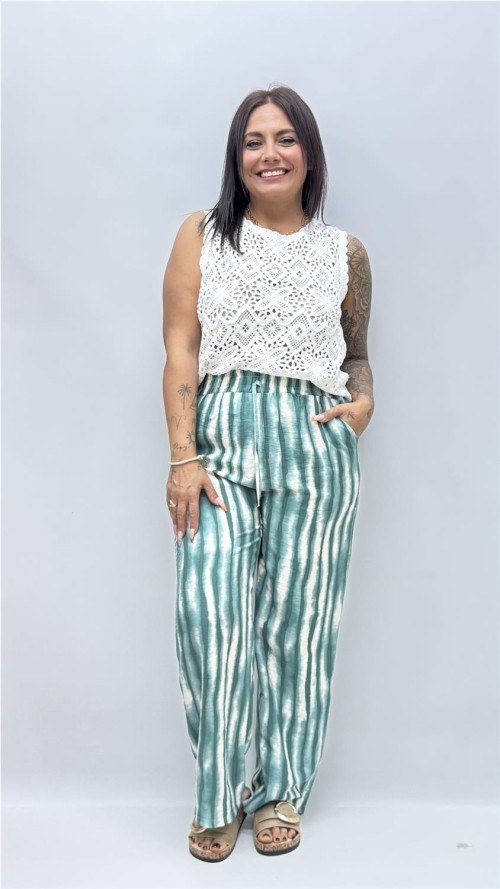 PANTALON ETNICO VERDE