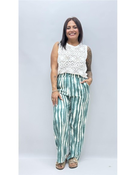 PANTALON ETNICO VERDE
