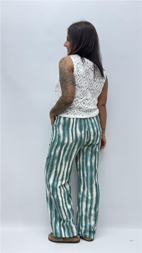 PANTALON ETNICO VERDE