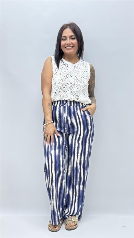 PANTALON ETNICO MARINO