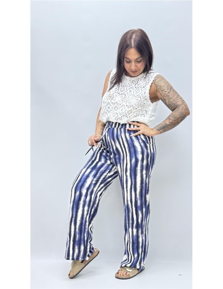 PANTALON ETNICO MARINO