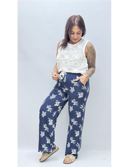 PANTALON ESPIGA MARINO