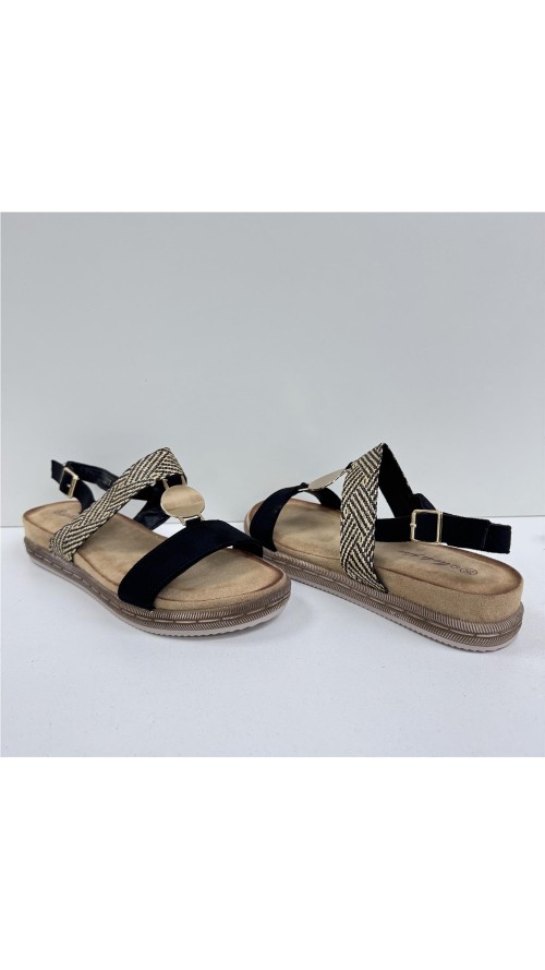 SANDALIA PLANTA GEL NEGRO