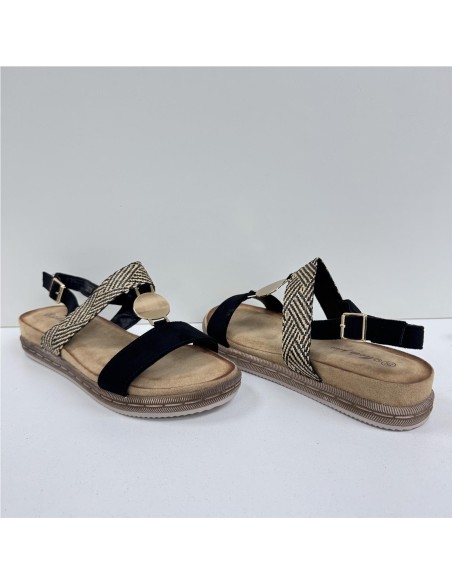 SANDALIA PLANTA GEL NEGRO