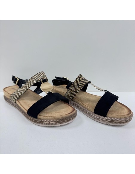 SANDALIA PLANTA GEL NEGRO