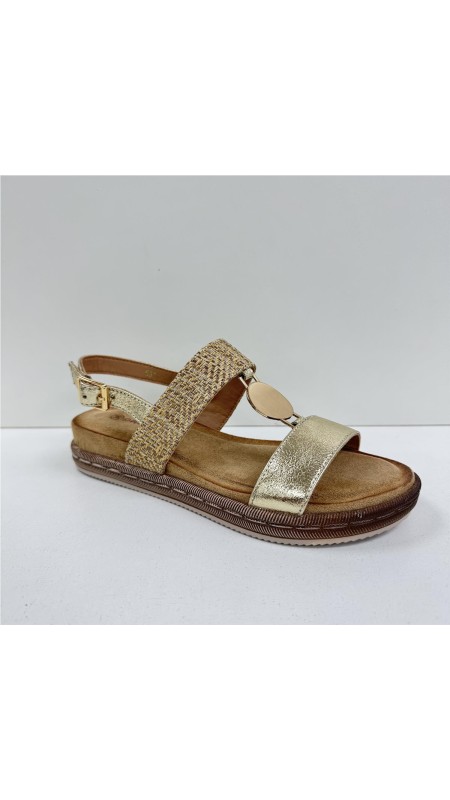 SANDALIA PLANTA GEL ORO