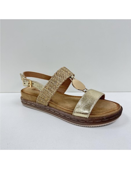SANDALIA PLANTA GEL ORO