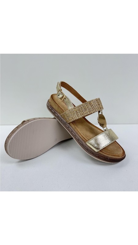 SANDALIA PLANTA GEL ORO 2