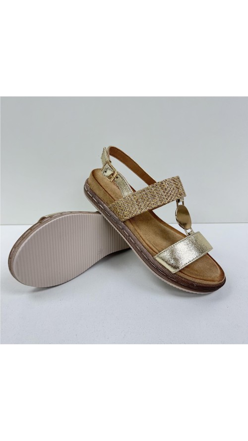 SANDALIA PLANTA GEL ORO