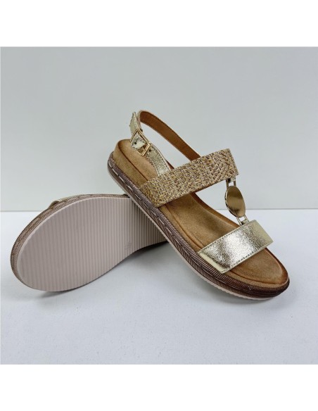 SANDALIA PLANTA GEL ORO