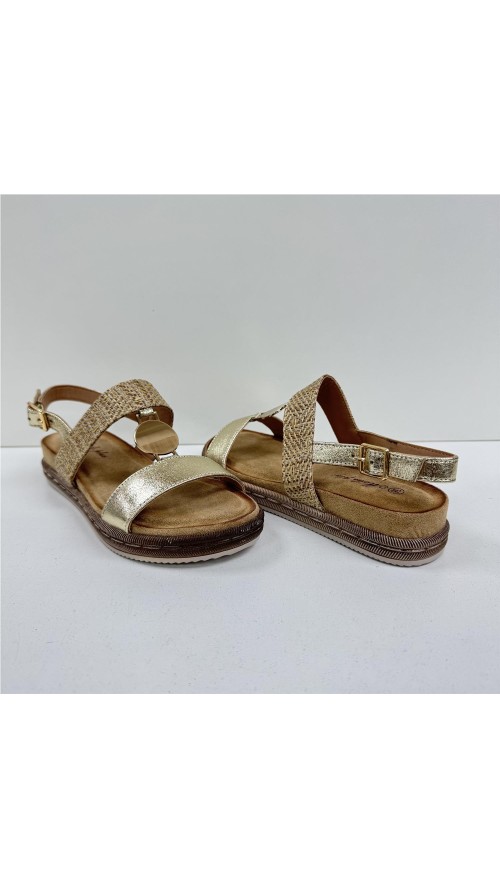 SANDALIA PLANTA GEL ORO
