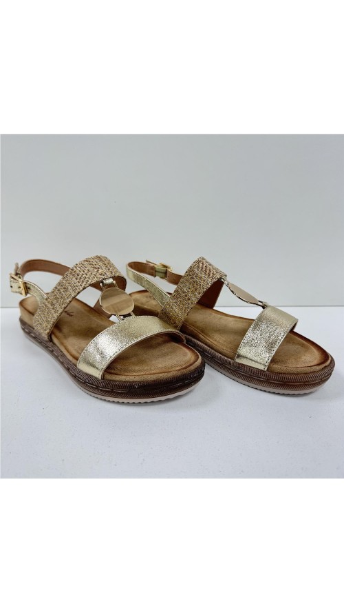 SANDALIA PLANTA GEL ORO