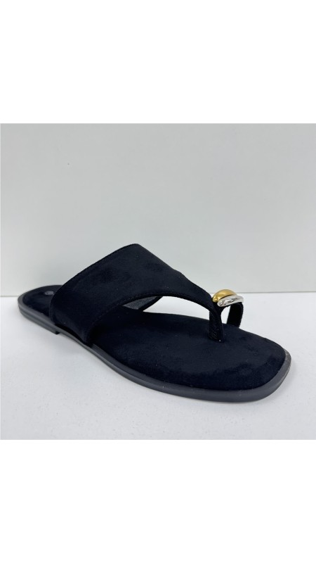 SANDALIA DEDO COLOR NEGRO