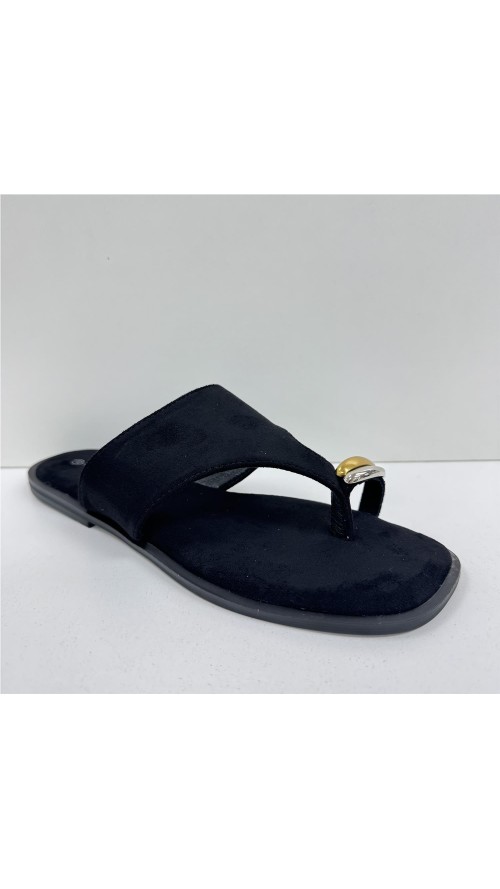 SANDALIA DEDO COLOR NEGRO