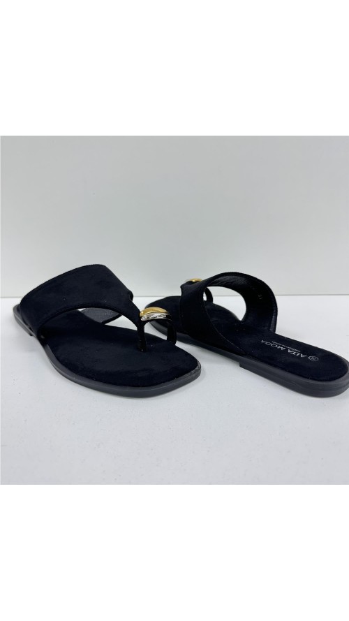 SANDALIA DEDO COLOR NEGRO