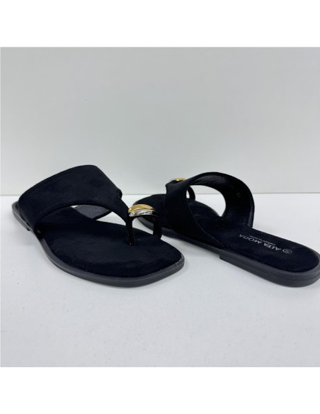 SANDALIA DEDO COLOR NEGRO