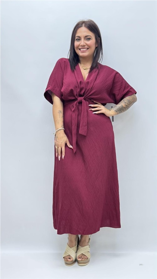 VESTIDO ELISA BURDEOS