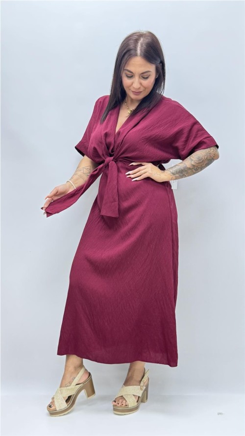 VESTIDO ELISA BURDEOS
