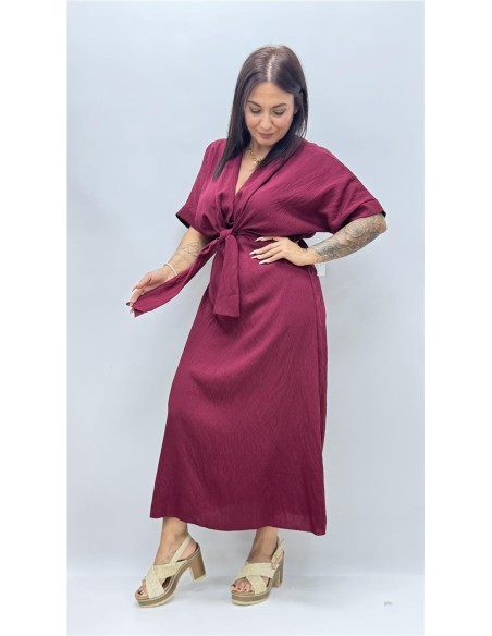 VESTIDO ELISA BURDEOS