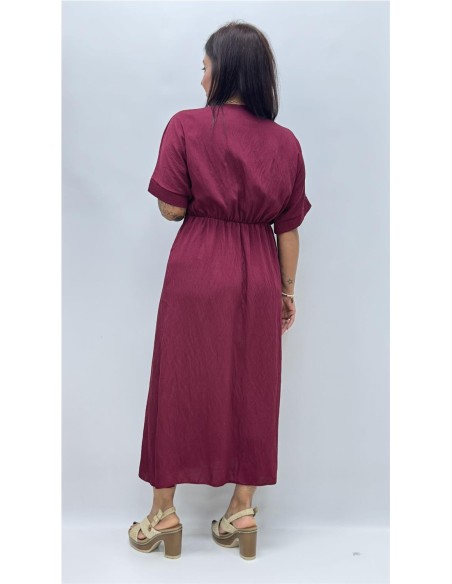 VESTIDO ELISA BURDEOS