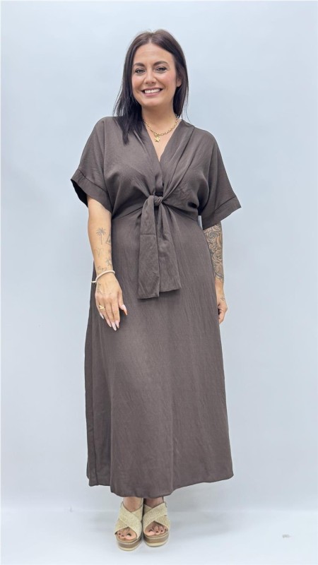 VESTIDO ELISA MARRON