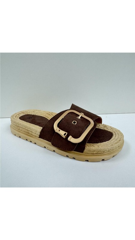 PLAYERA HEBILLA MARRON 2