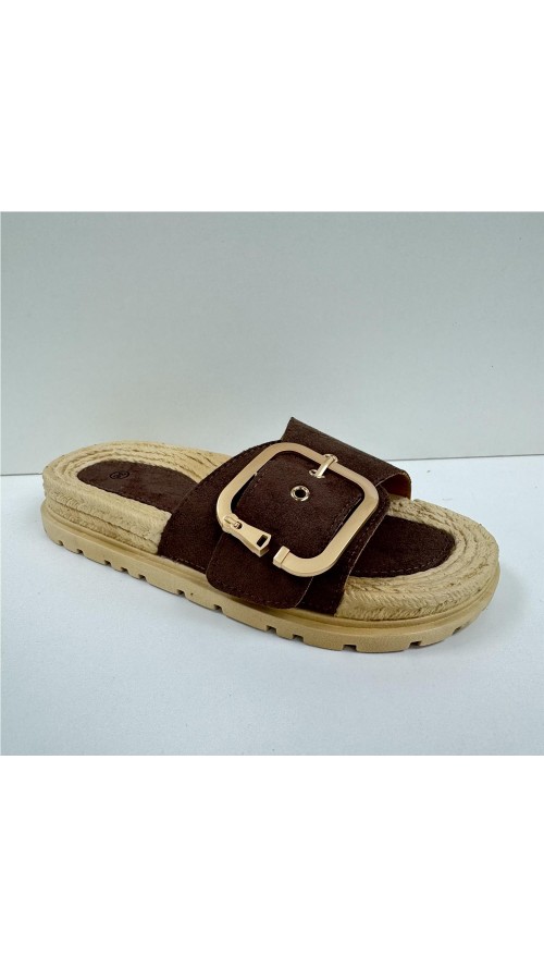 PLAYERA HEBILLA MARRON