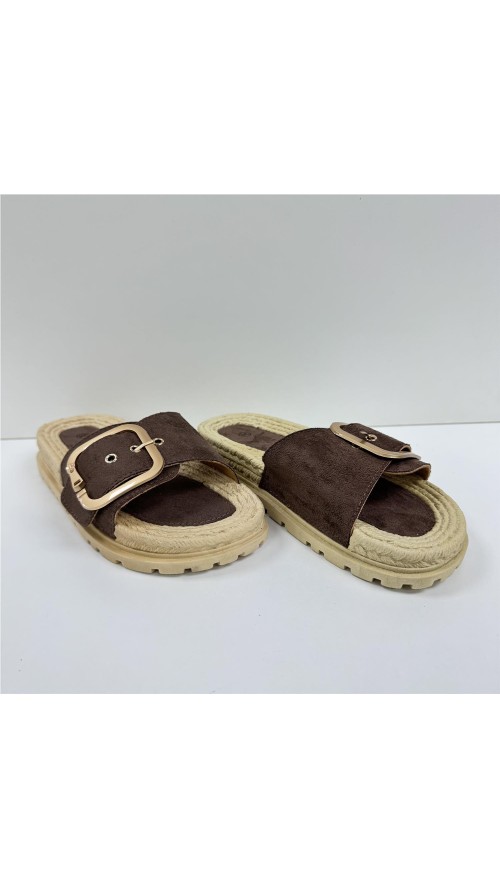 PLAYERA HEBILLA MARRON