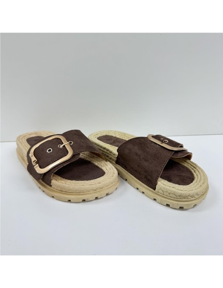 PLAYERA HEBILLA MARRON