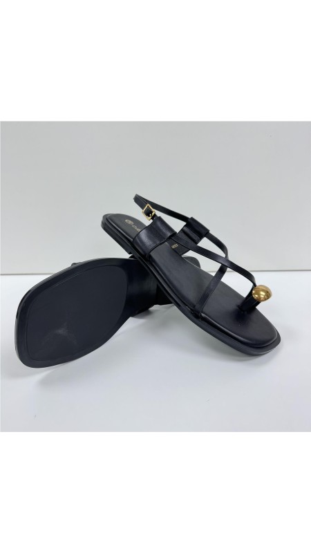 SANDALIA DEDO METAL NEGRO 2