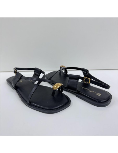 SANDALIA DEDO METAL NEGRO