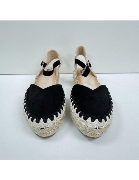 SANDALIA YUTE ADORNO COSTURAS NEGRO