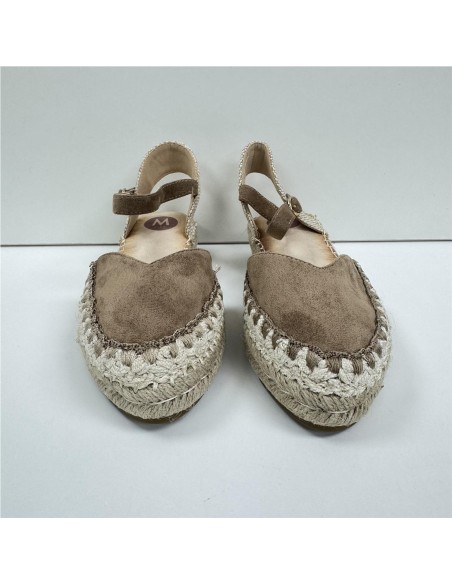 SANDALIA YUTE ADORNO COSTURAS CAMEL