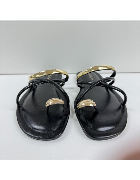 SANDALIA METER ADORNO COLOR NEGRO
