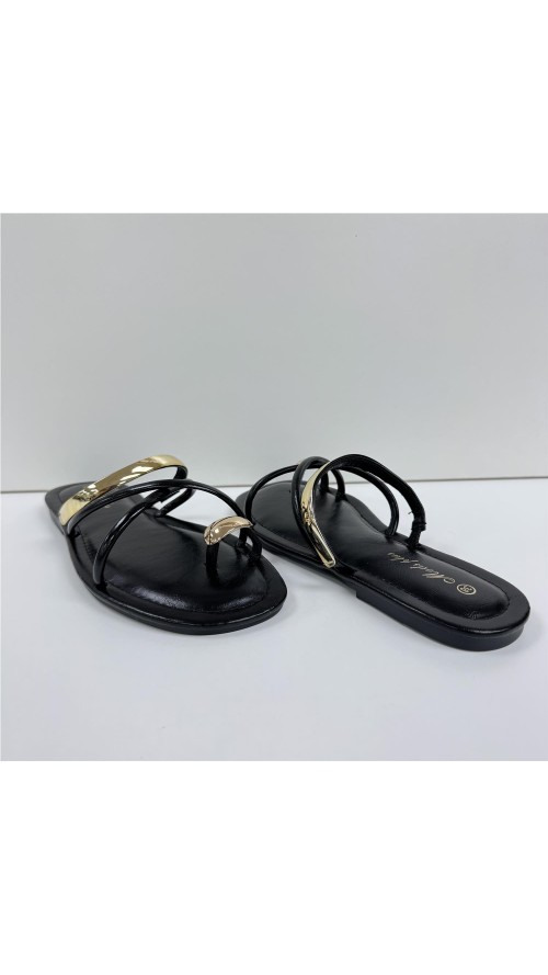 SANDALIA METER ADORNO COLOR NEGRO