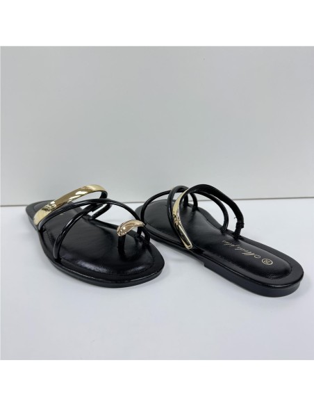 SANDALIA METER ADORNO COLOR NEGRO