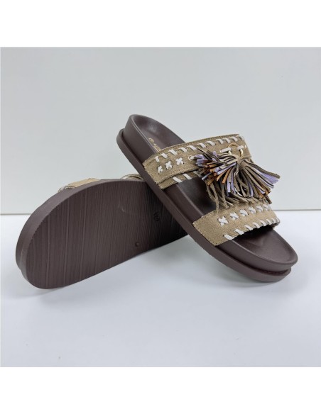SANDALIA FLECOS TAUPE