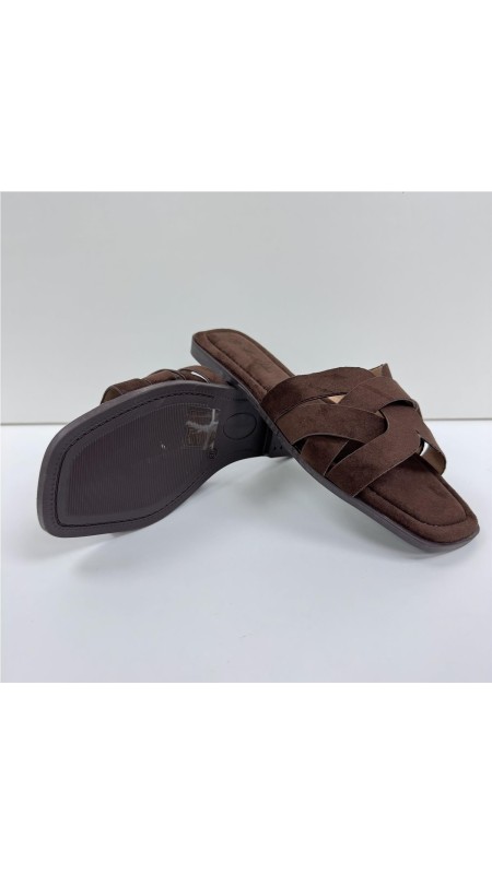 SANDALIA PLANA MARRON 2