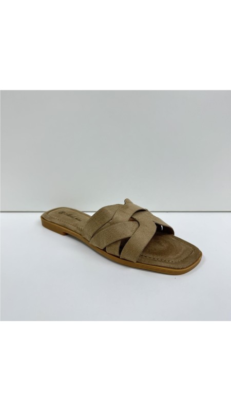 SANDALIA PLANA CAMEL