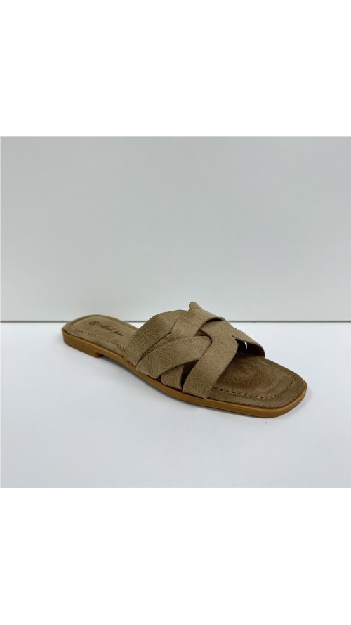 SANDALIA PLANA CAMEL