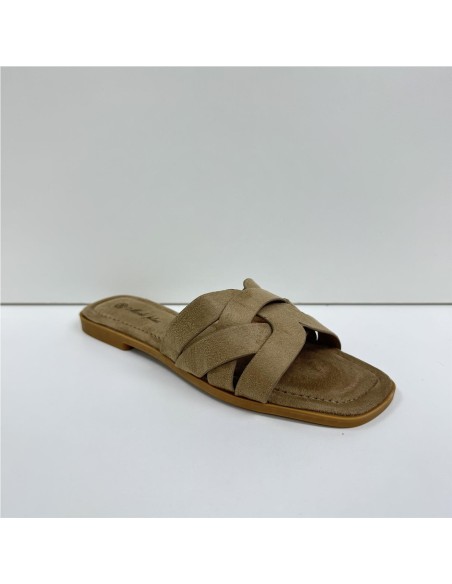 SANDALIA PLANA CAMEL