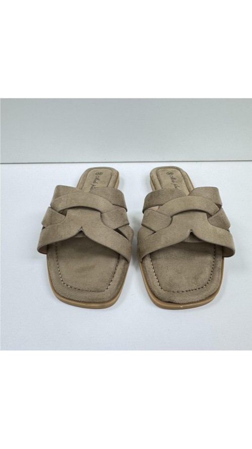 SANDALIA PLANA CAMEL