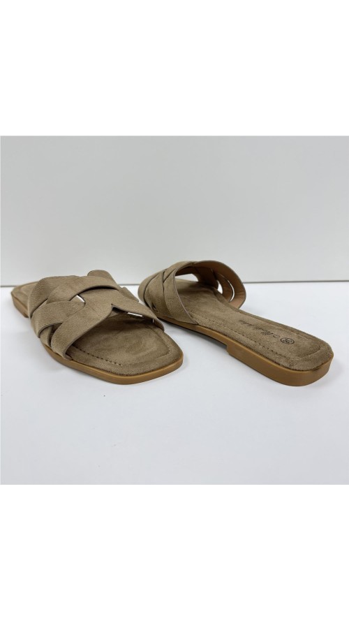 SANDALIA PLANA CAMEL