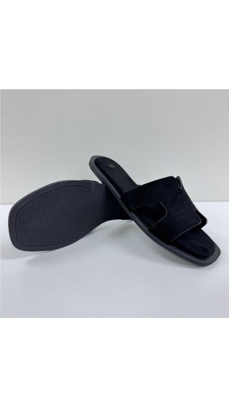SANDALIA PLANA PALA ENTRELAZAD NEGRO 2