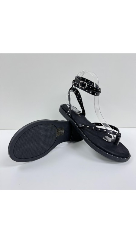 SANDALIA AMARRADA DE TACHAS NEGRO 2