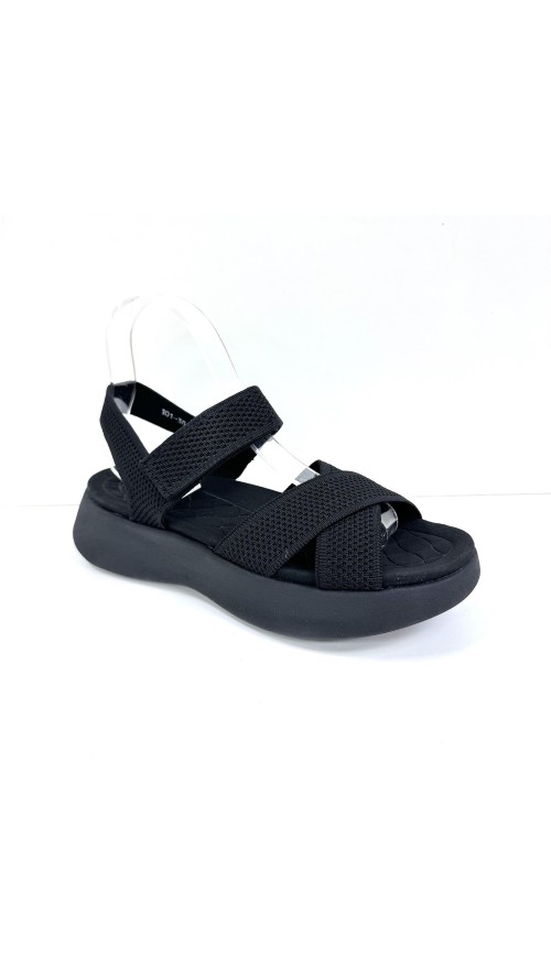SANDALIA CRUZADA BIO NEGRO