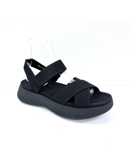 SANDALIA CRUZADA BIO NEGRO