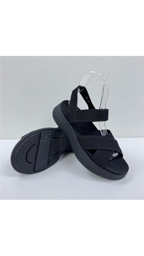 SANDALIA CRUZADA BIO NEGRO